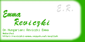 emma reviczki business card